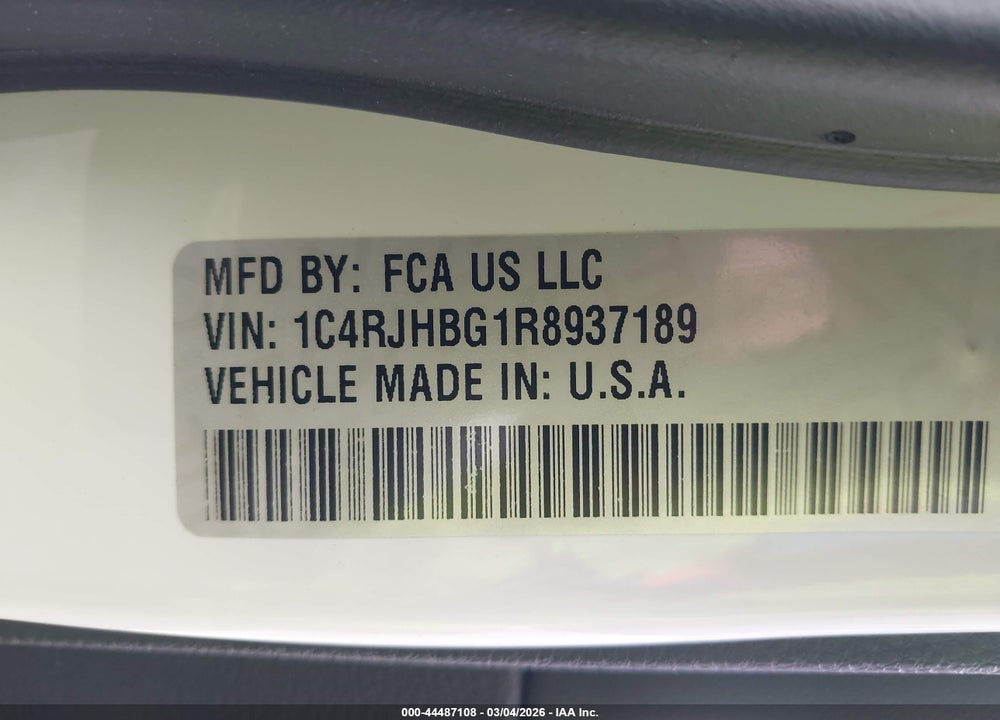 2024 JEEP GRAND CHEROKEE LIMITED 4X4 VIN: 1C4RJHBG1R8937189