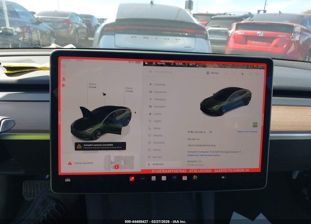 2023 TESLA MODEL 3 REAR-WHEEL DRIVE VIN: 5YJ3E1EA2PF697642