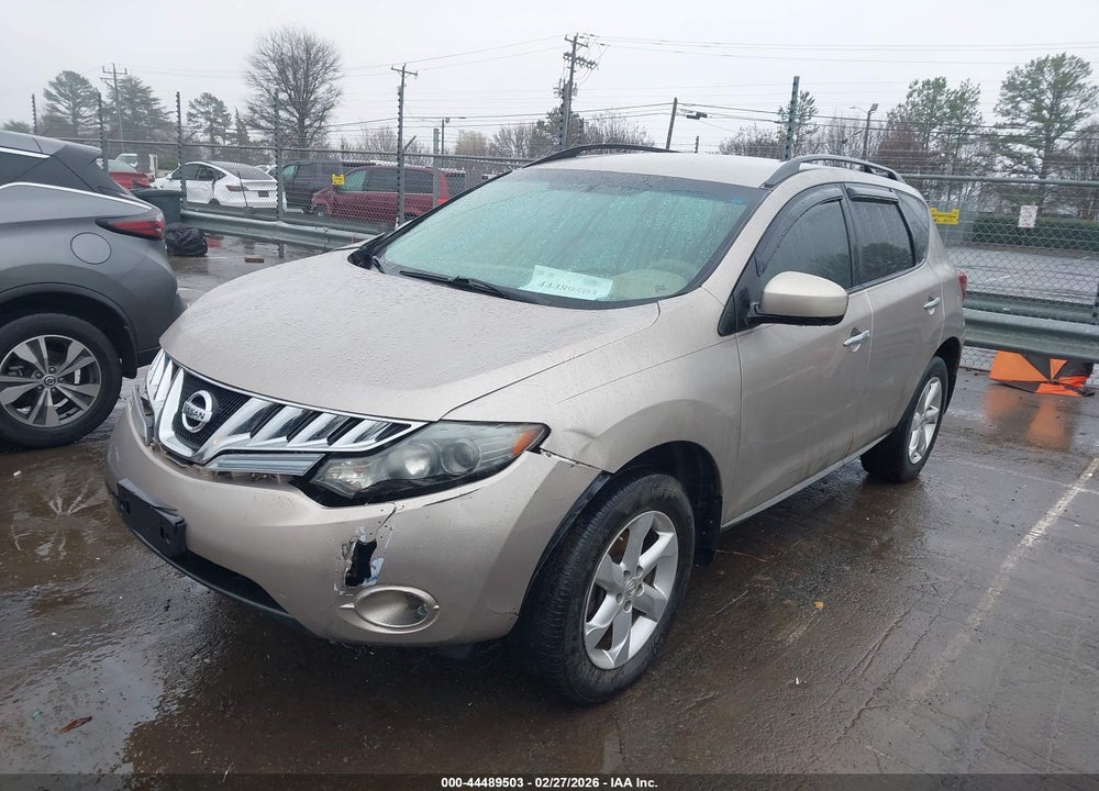 2009 NISSAN MURANO S VIN: JN8AZ18W39W106837