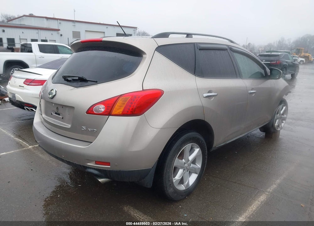 2009 NISSAN MURANO S VIN: JN8AZ18W39W106837