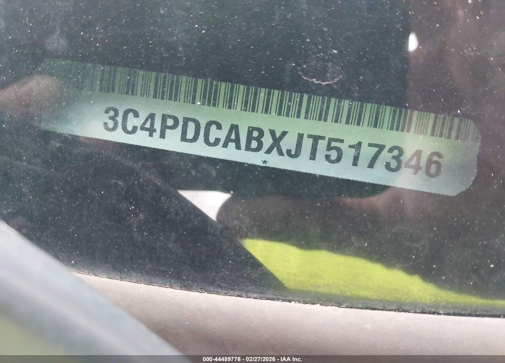 2018 DODGE JOURNEY SE VIN: 3C4PDCABXJT517346