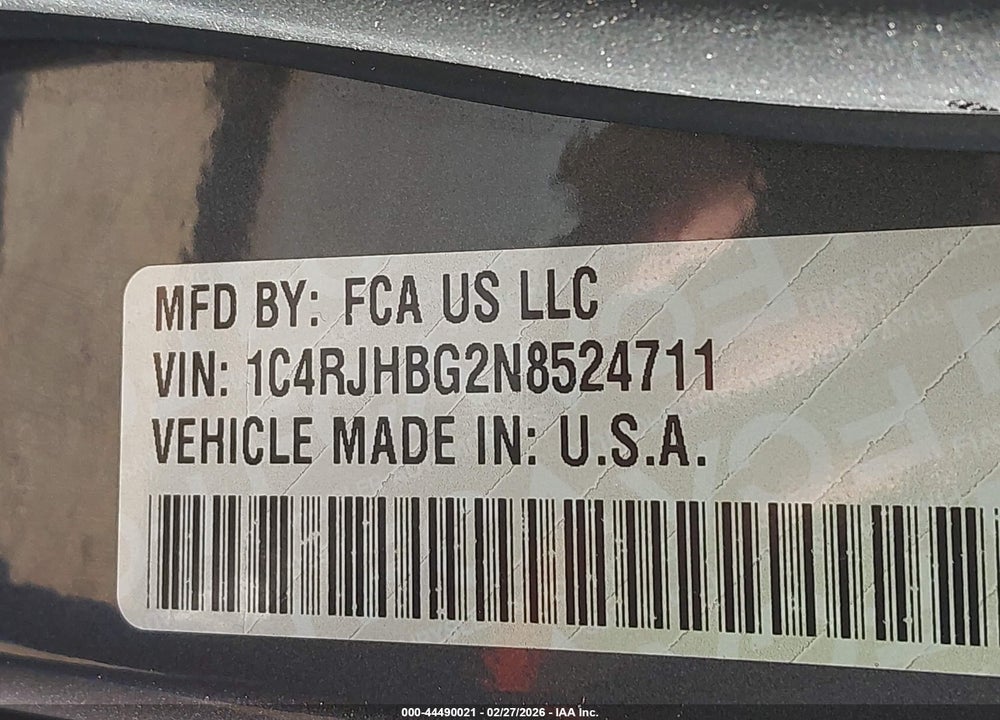 2022 JEEP GRAND CHEROKEE LIMITED 4X4 VIN: 1C4RJHBG2N8524711