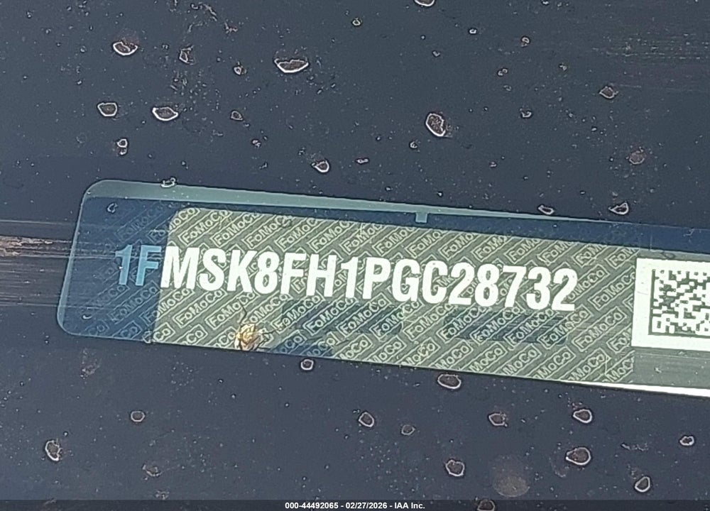 2023 FORD EXPLORER LIMITED VIN: 1FMSK8FH1PGC28732