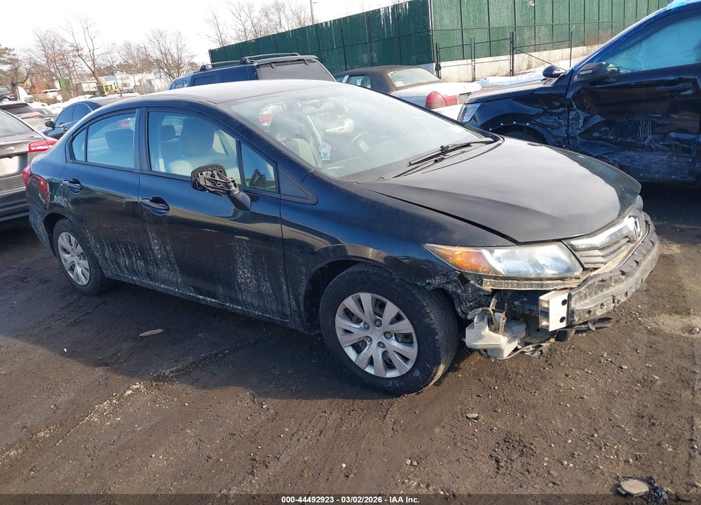 2012 HONDA CIVIC LX VIN: 19XFB2F55CE347869