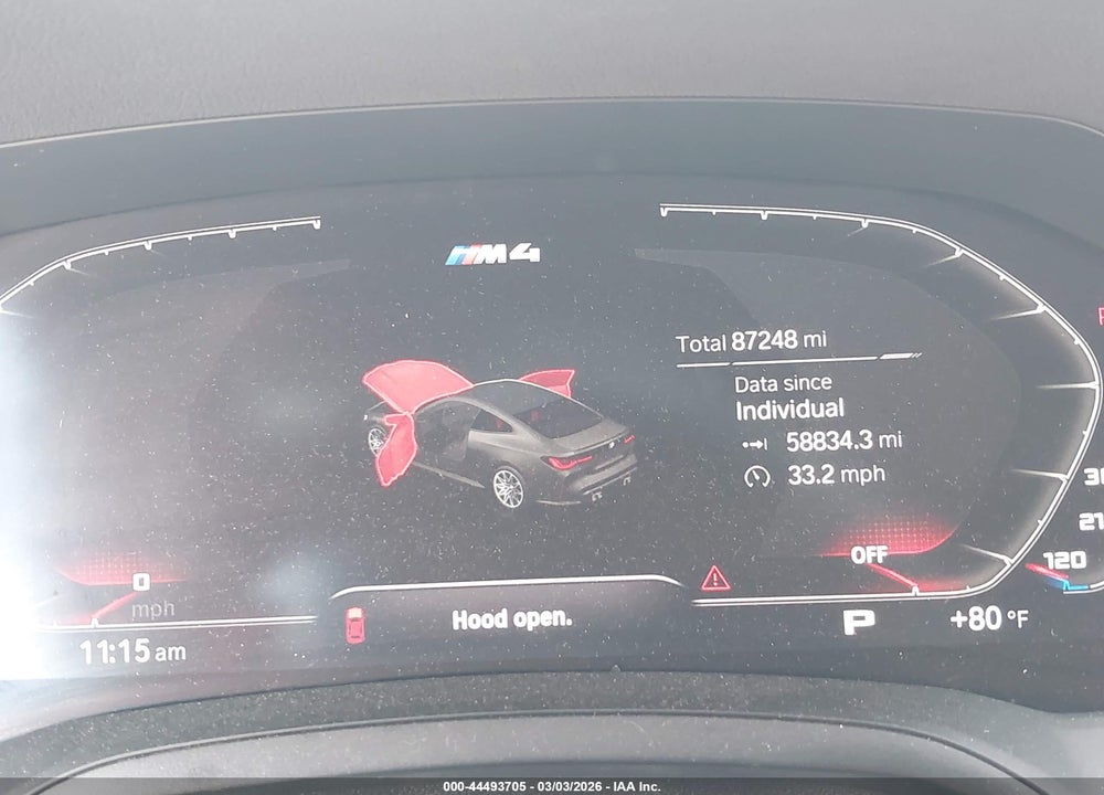 2021 BMW M4 COMPETITION VIN: WBS33AZ03MCG57355