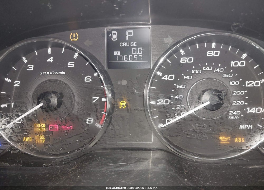 2012 SUBARU OUTBACK 2.5I VIN: 4S4BRBACXC3271651
