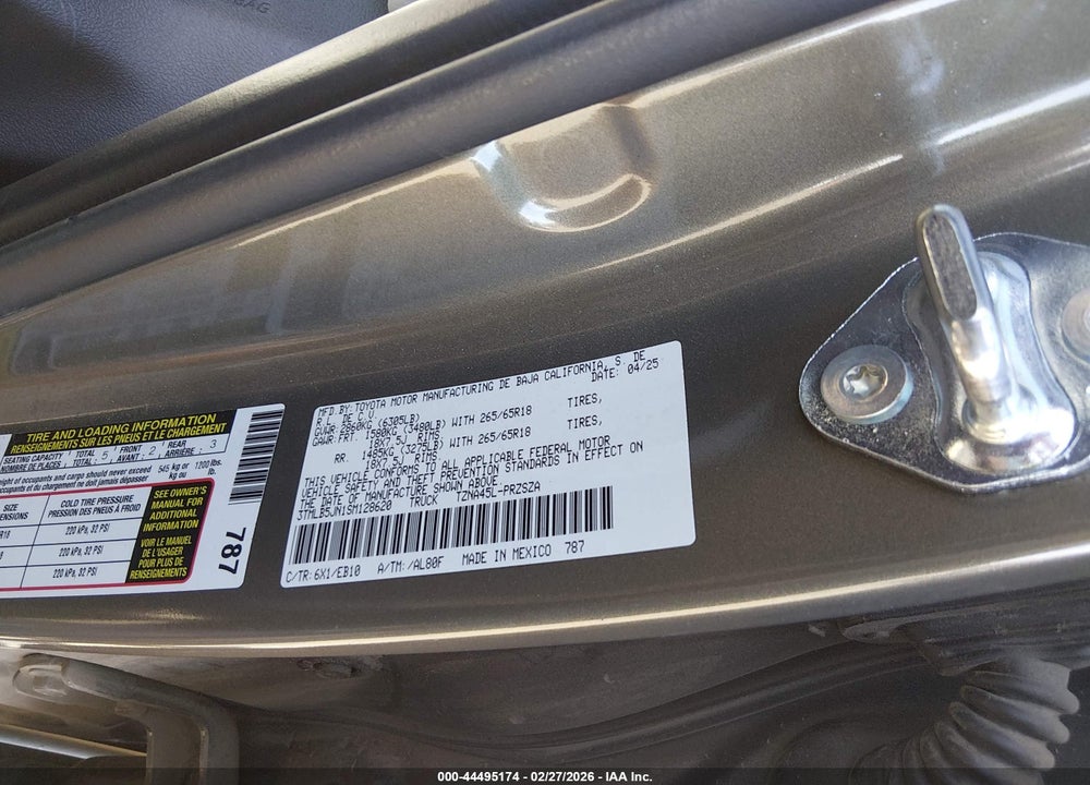 2025 TOYOTA TACOMA LIMITED VIN: 3TMLB5JN1SM128620