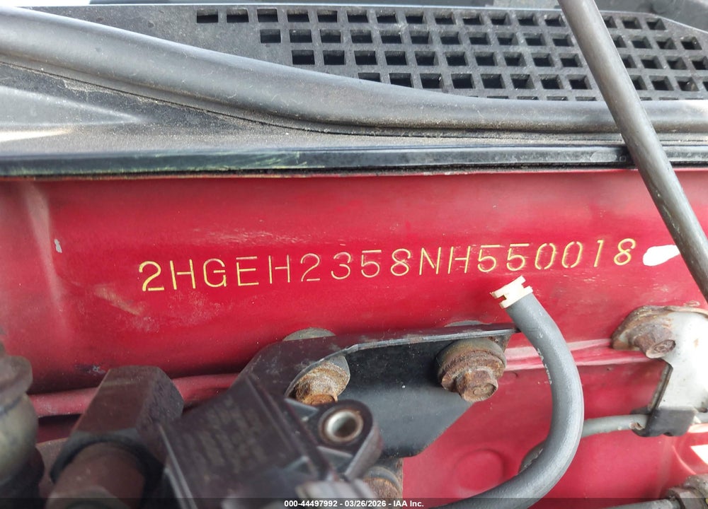 1992 HONDA CIVIC DX VIN: 2HGEH2358NH550018