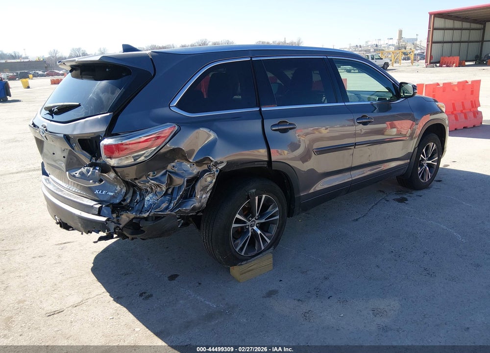 2016 TOYOTA HIGHLANDER XLE V6 VIN: 5TDJKRFH0GS501798