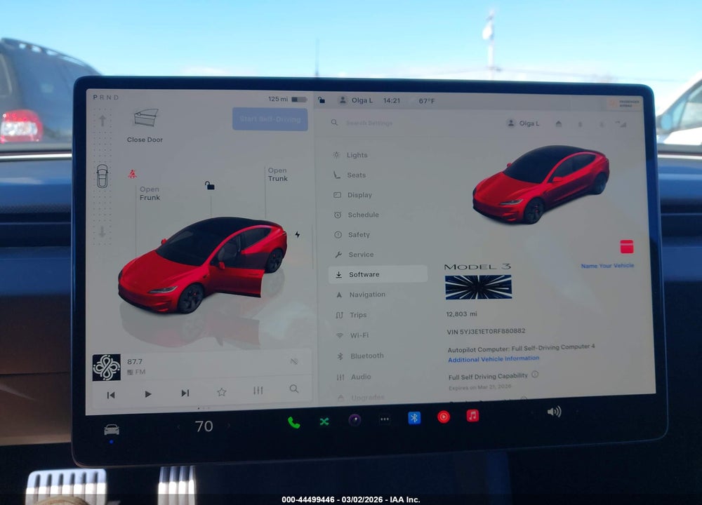 2024 TESLA MODEL 3 PERFORMANCE ALL-WHEEL DRIVE VIN: 5YJ3E1ET0RF880882