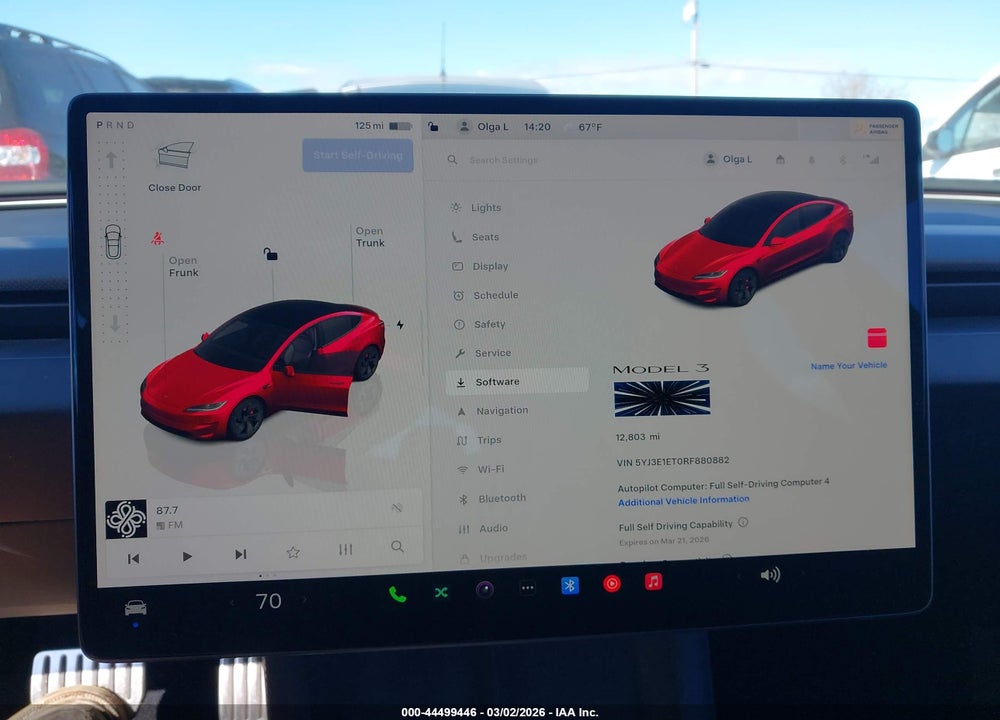2024 TESLA MODEL 3 PERFORMANCE ALL-WHEEL DRIVE VIN: 5YJ3E1ET0RF880882