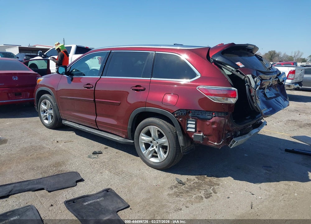 2015 TOYOTA HIGHLANDER LIMITED V6 VIN: 5TDYKRFH5FS085535