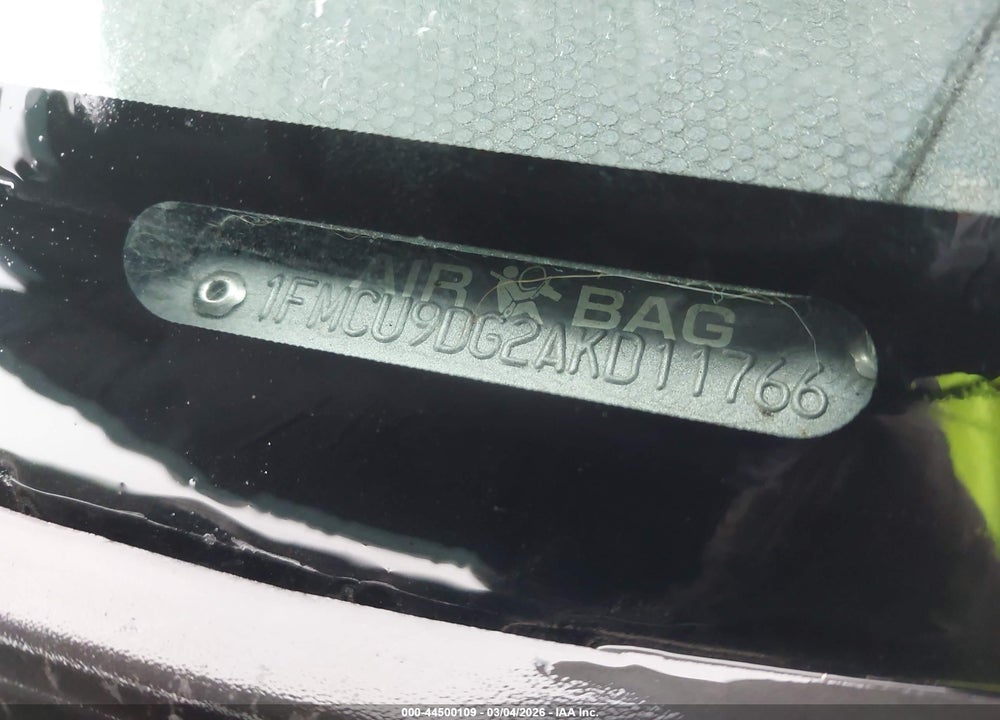 2010 FORD ESCAPE XLT VIN: 1FMCU9DG2AKD11766