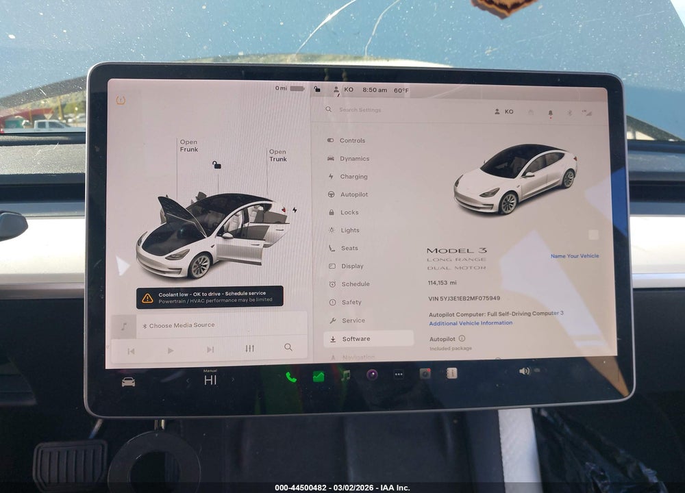 2021 TESLA MODEL 3 LONG RANGE DUAL MOTOR ALL-WHEEL DRIVE VIN: 5YJ3E1EB2MF075949