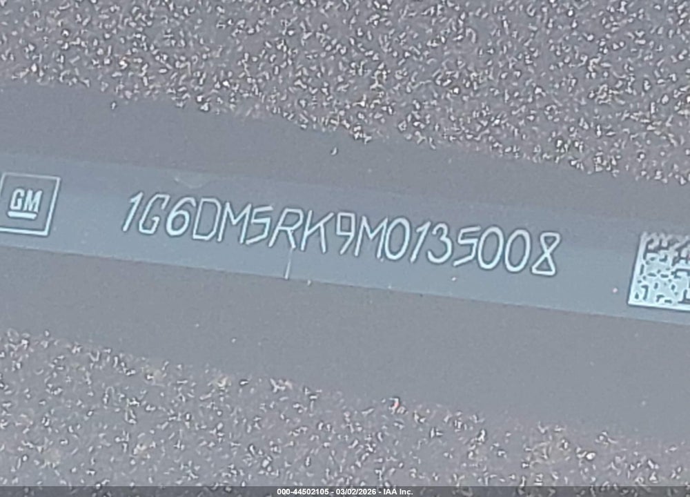 2021 CADILLAC CT5 LUXURY VIN: 1G6DM5RK9M0135008