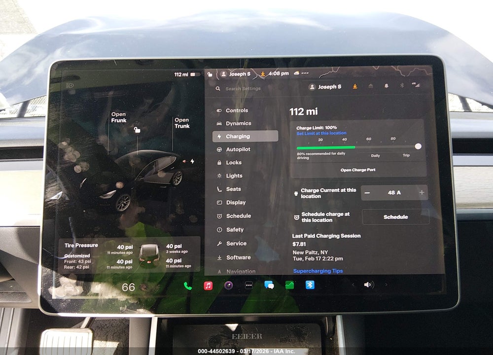 2018 TESLA MODEL 3 LONG RANGE/PERFORMANCE VIN: 5YJ3E1EB1JF070494
