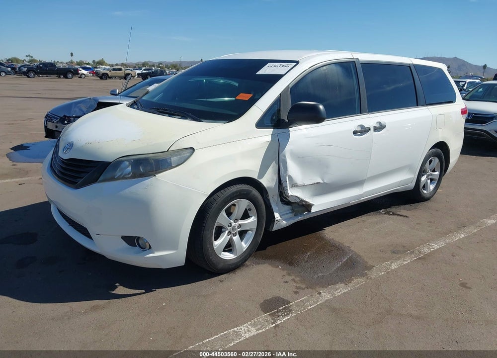 2013 TOYOTA SIENNA L V6 7 PASSENGER VIN: 5TDZK3DC4DS400962
