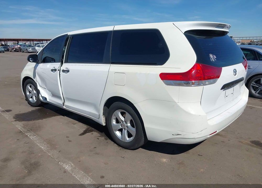 2013 TOYOTA SIENNA L V6 7 PASSENGER VIN: 5TDZK3DC4DS400962