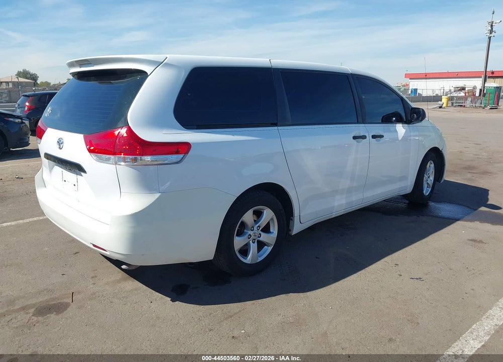 2013 TOYOTA SIENNA L V6 7 PASSENGER VIN: 5TDZK3DC4DS400962