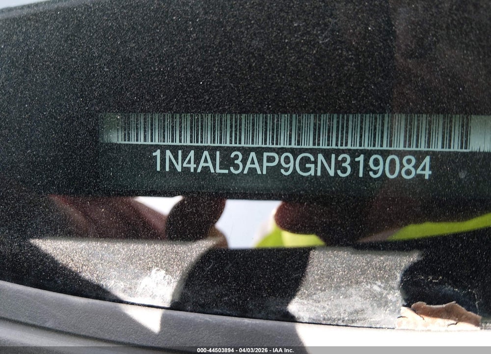 2016 NISSAN ALTIMA 2.5 S VIN: 1N4AL3AP9GN319084