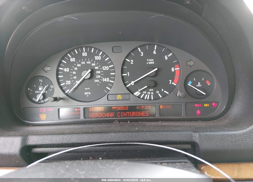 2003 BMW X5 4.4I VIN: 5UXFB33583LH46679
