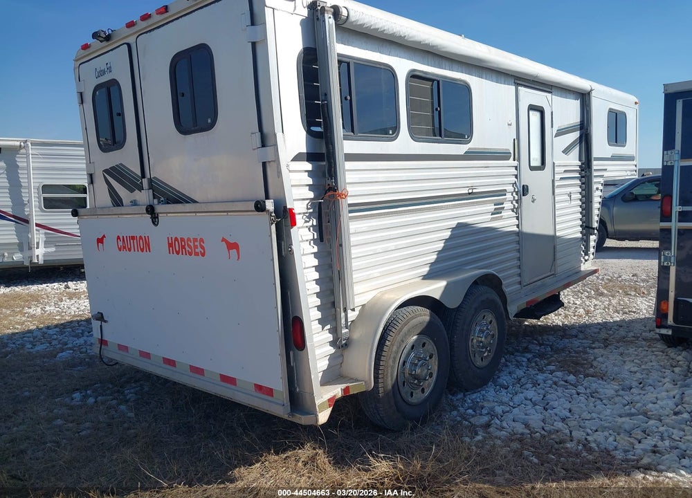 1999 CBGT HORSE TRAILER VIN: 48VBH1625X1245227