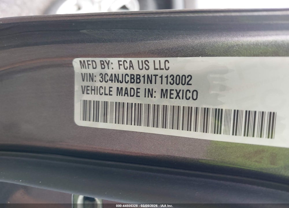 2022 JEEP COMPASS LATITUDE FWD VIN: 3C4NJCBB1NT113002