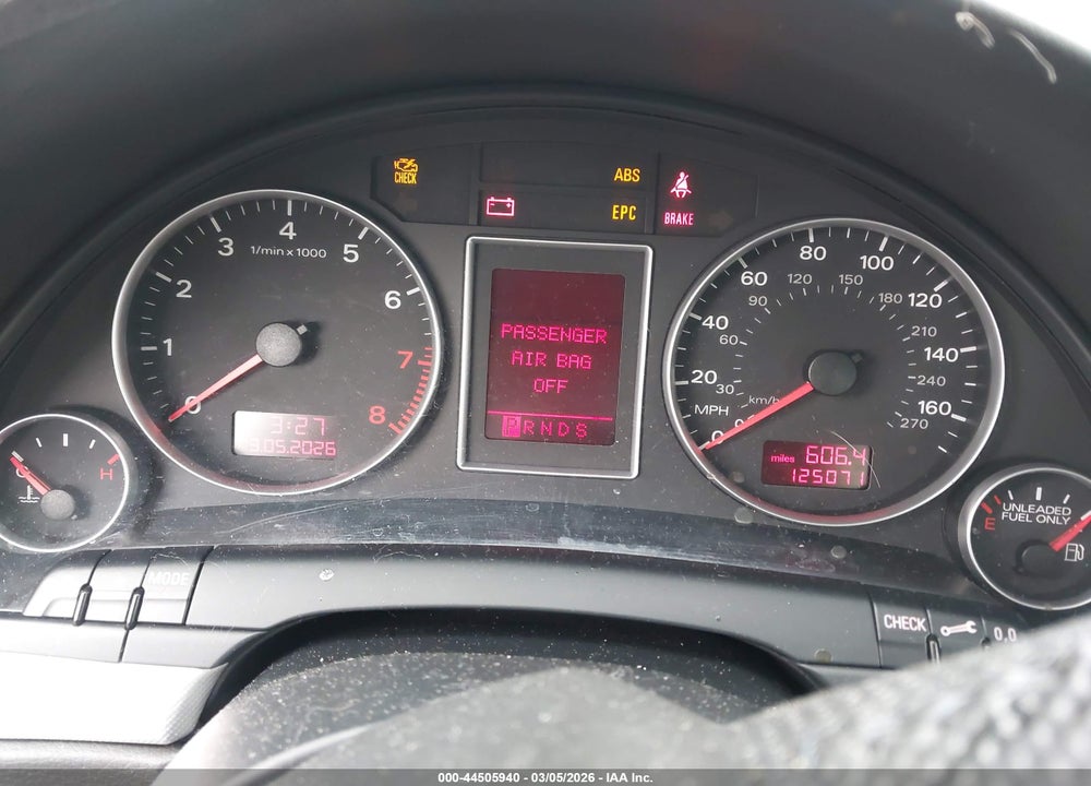 2006 AUDI A4 2.0T VIN: WAUDF78E46A138830