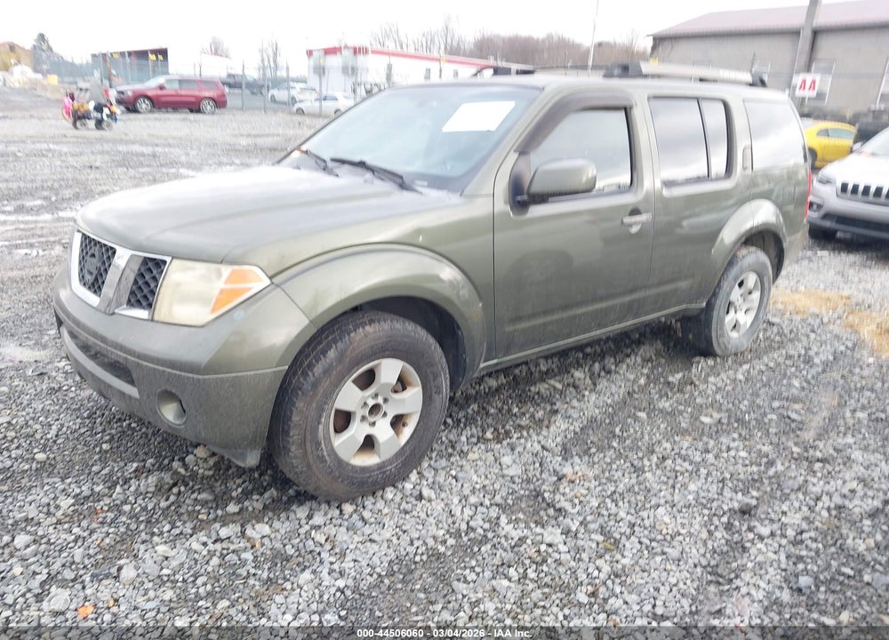 2005 NISSAN PATHFINDER SE VIN: 5N1AR18U65C722386