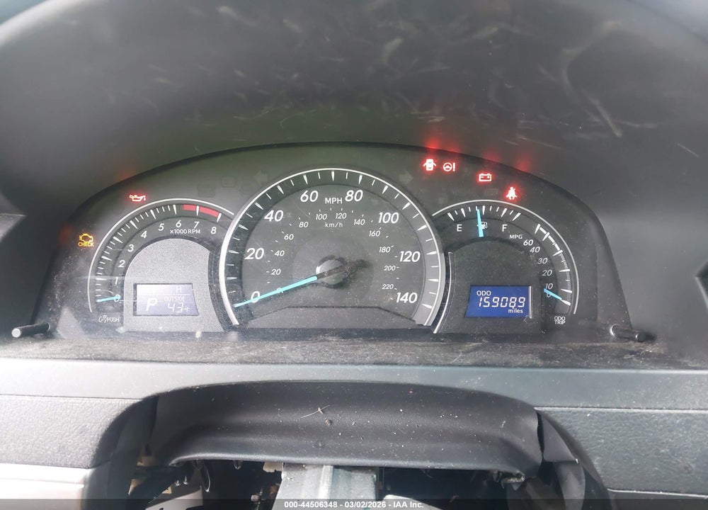 2012 TOYOTA CAMRY LE VIN: 4T4BF1FK0CR257096