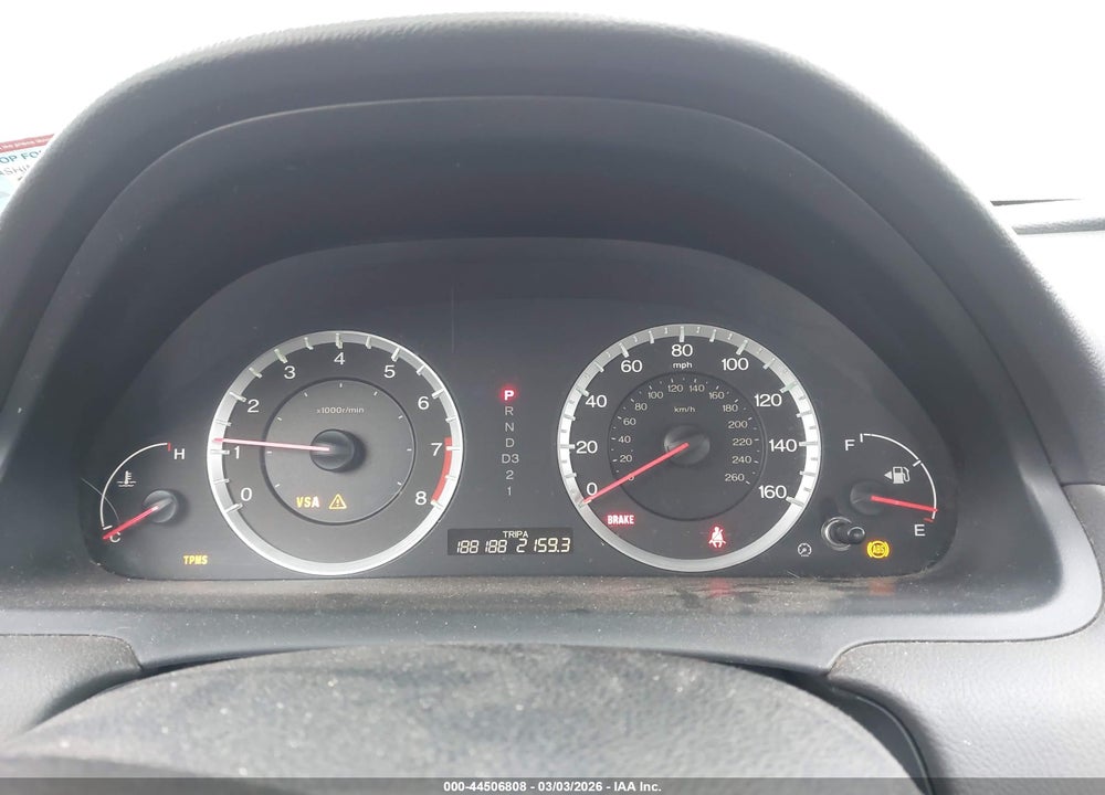 2009 HONDA ACCORD 2.4 LX VIN: 1HGCP26359A165749