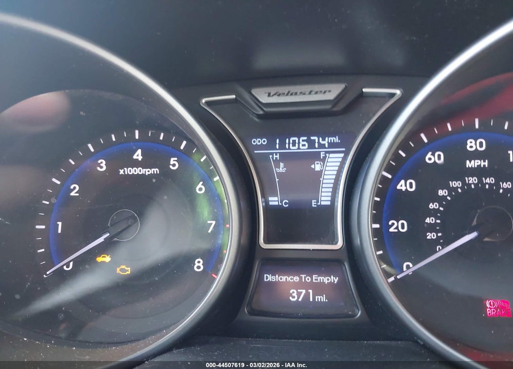 2013 HYUNDAI VELOSTER TURBO W/BLACK VIN: KMHTC6AE7DU153910
