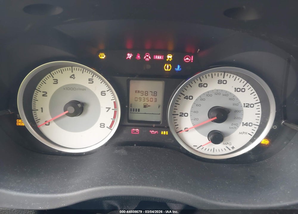 2012 SUBARU IMPREZA 2.0I SPORT PREMIUM VIN: JF1GPAL64CG226964