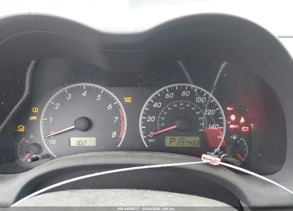 2009 TOYOTA COROLLA LE VIN: 2T1BU40E99C144102