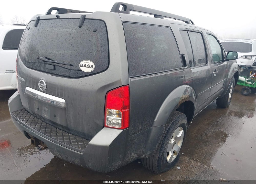 2008 NISSAN PATHFINDER S VIN: 5N1AR18B38C634186