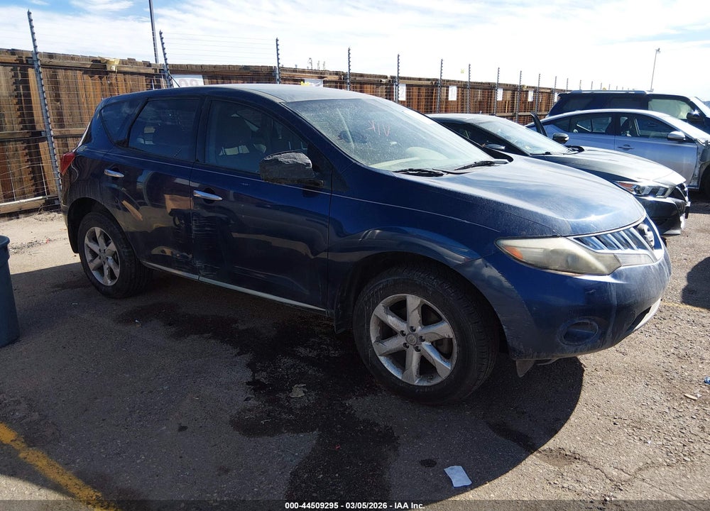 2009 NISSAN MURANO S VIN: JN8AZ18U79W012149