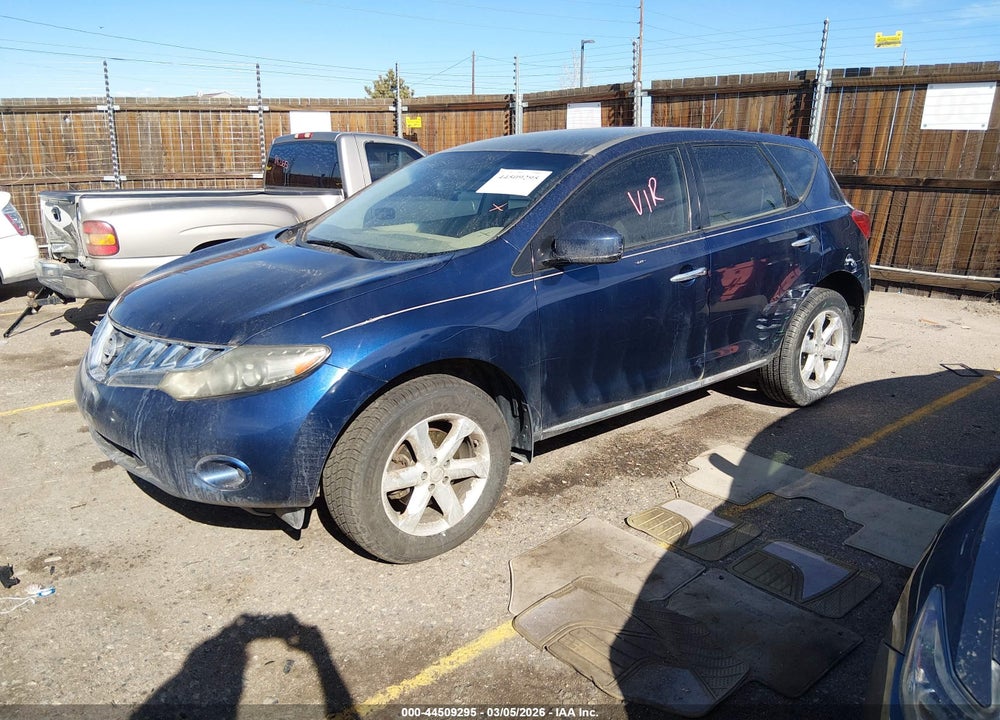 2009 NISSAN MURANO S VIN: JN8AZ18U79W012149