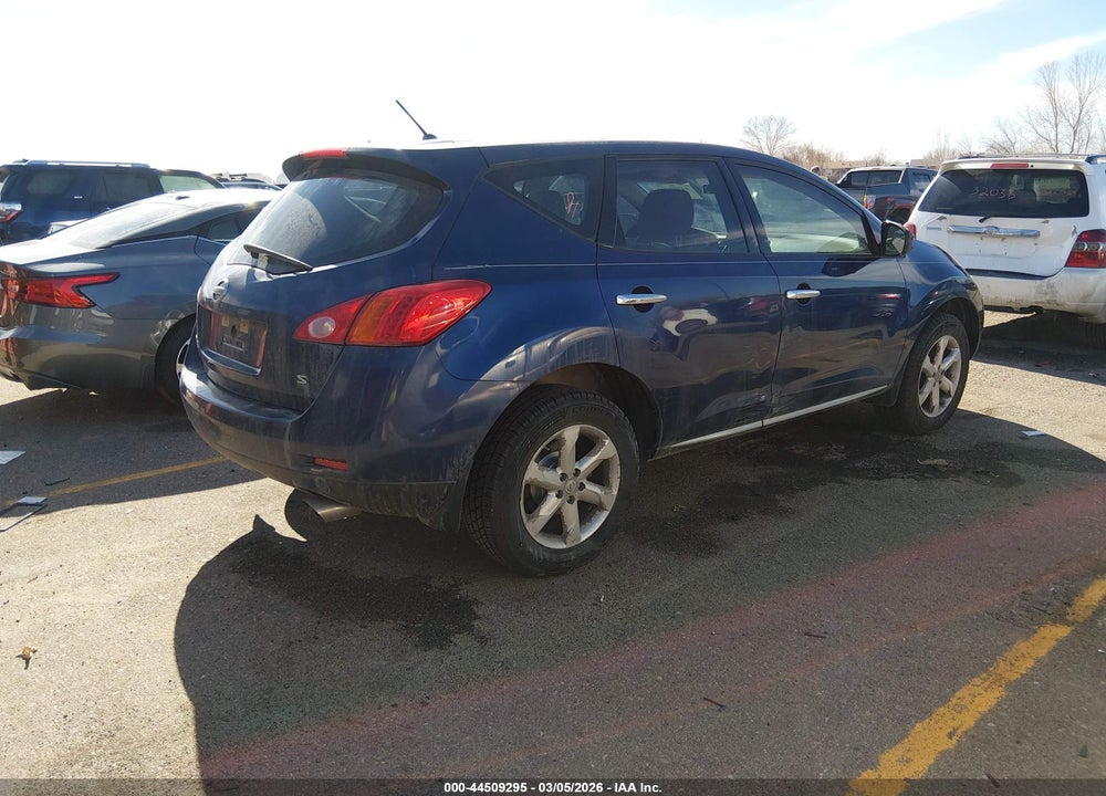 2009 NISSAN MURANO S VIN: JN8AZ18U79W012149