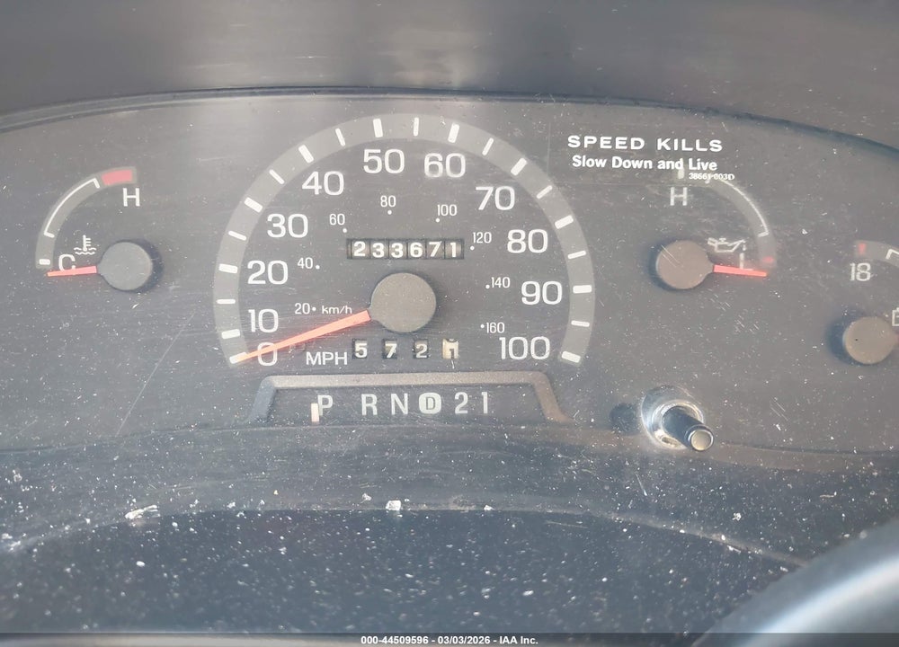 1998 FORD ECONOLINE RV CUTAWAY STANDARD VIN: 1FDWE37S9WHB58816