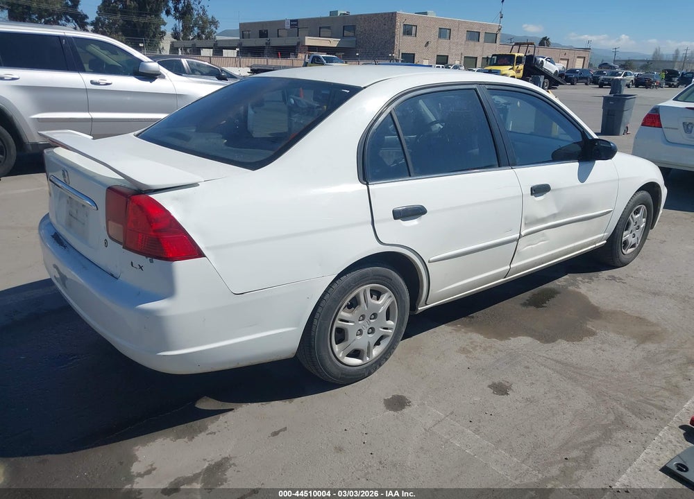 2001 HONDA CIVIC LX VIN: 2HGES16541H559476