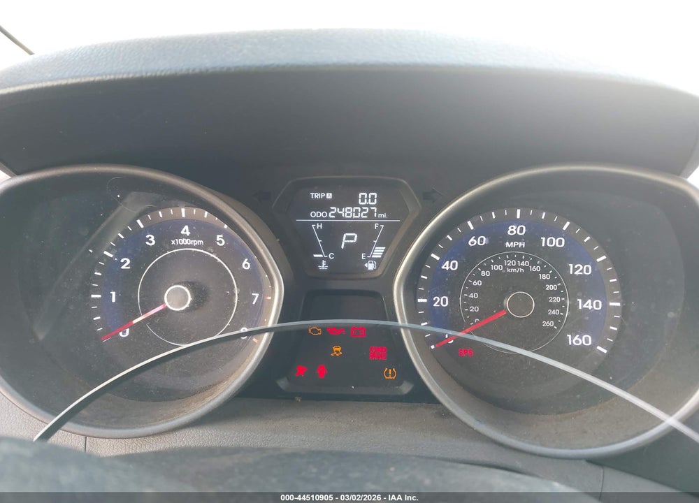 2013 HYUNDAI ELANTRA LIMITED VIN: 5NPDH4AE4DH206698