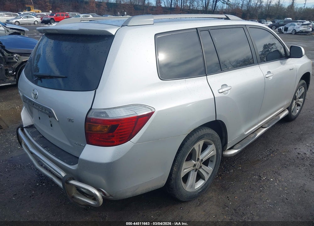 2008 TOYOTA HIGHLANDER SPORT VIN: JTEES43A282001562