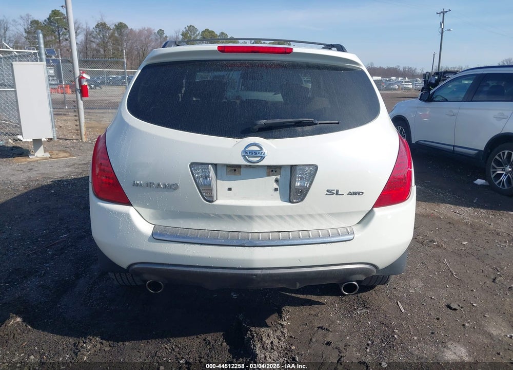 2007 NISSAN MURANO SL VIN: JN8AZ08W37W654585