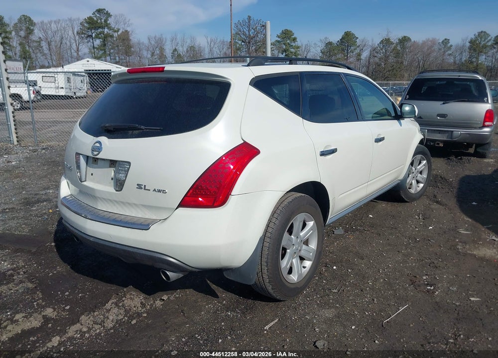 2007 NISSAN MURANO SL VIN: JN8AZ08W37W654585