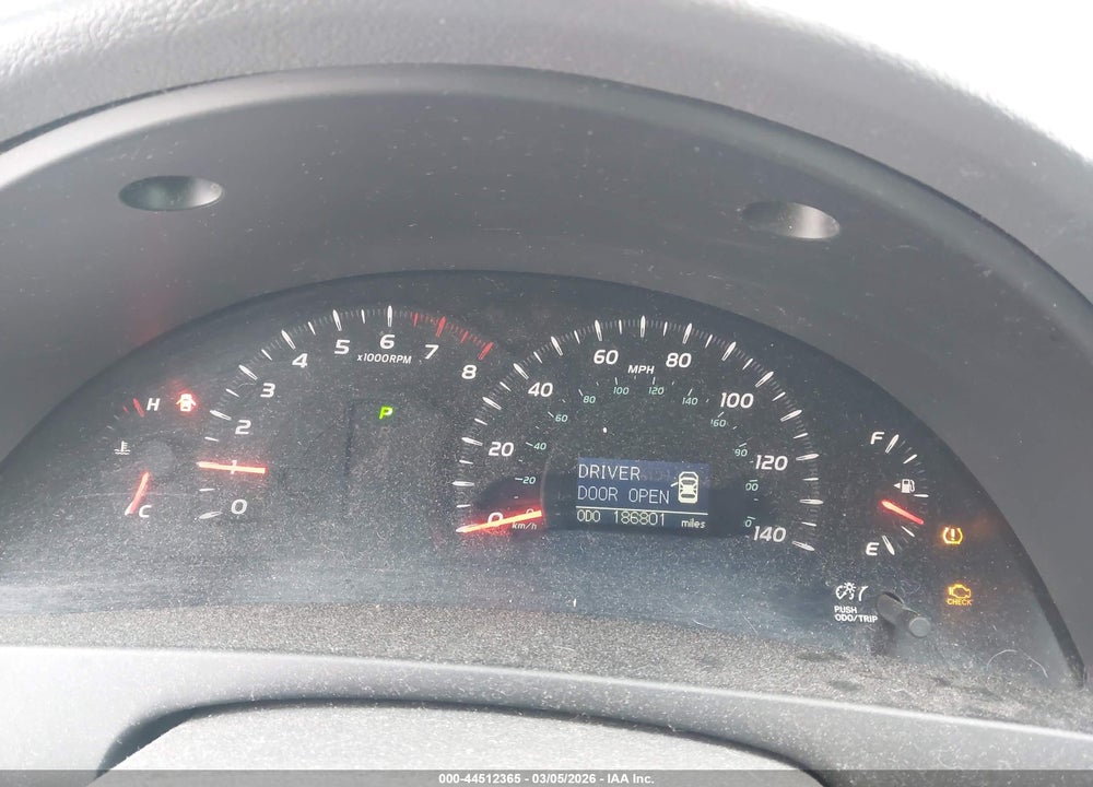 2007 TOYOTA CAMRY XLE VIN: 4T1BE46K37U606627