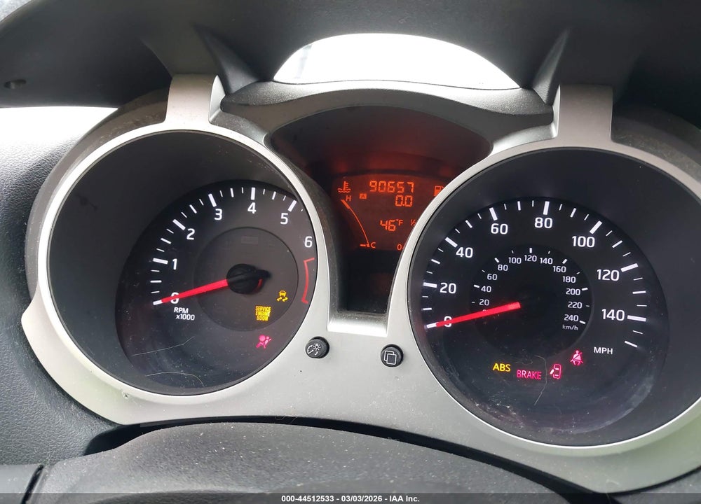 2011 NISSAN JUKE SV VIN: JN8AF5MR7BT001824