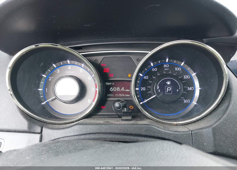 2013 HYUNDAI SONATA GLS VIN: 5NPEB4AC6DH691107