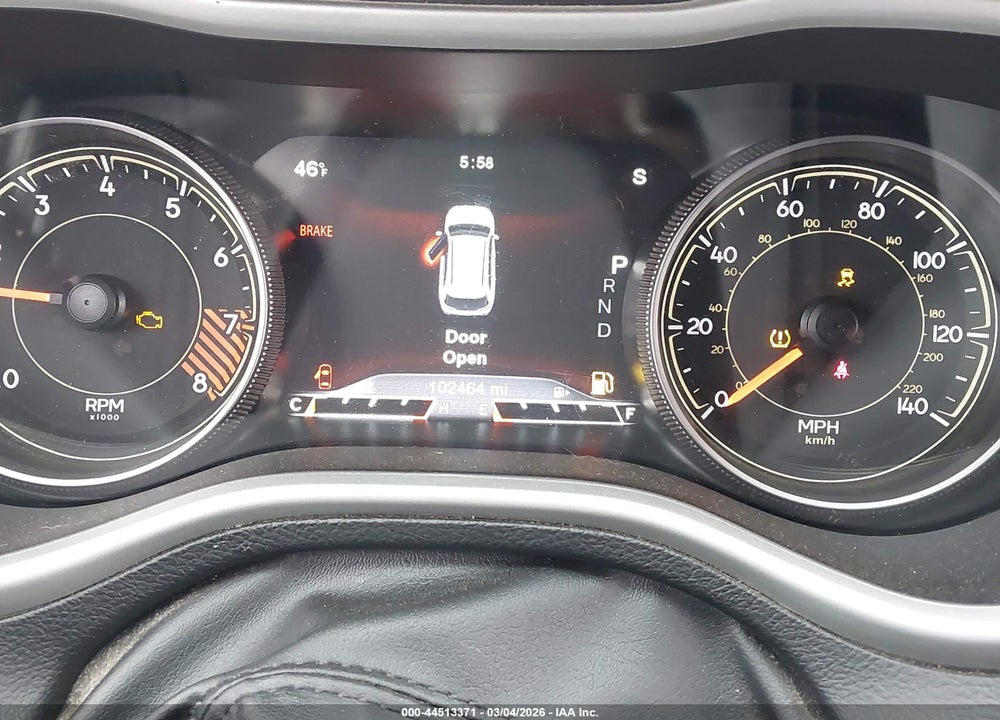 2015 JEEP CHEROKEE TRAILHAWK VIN: 1C4PJMBSXFW614013