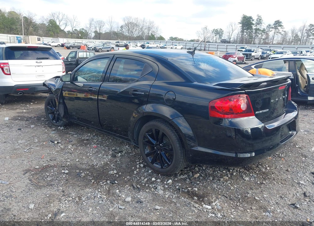 2013 DODGE AVENGER SXT VIN: 1C3CDZCBXDN620547