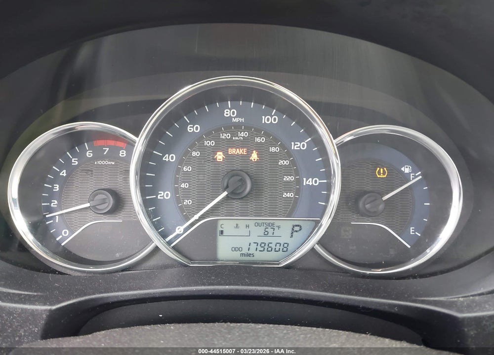 2016 TOYOTA COROLLA LE VIN: 2T1BURHE5GC653649